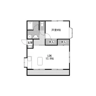 柏村ハイツ A棟【1階】の間取り