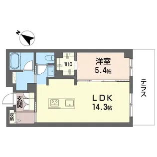 ガーデン片倉【1階】の間取り