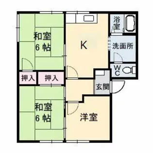 フレグランス佐々木 D棟【1階】の間取り