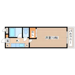 キャッスルパーク南仙台【3階】の間取り