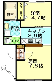 リバティ椿【2階】の間取り