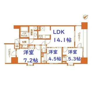 パークフラッツ横濱公園【9階】の間取り