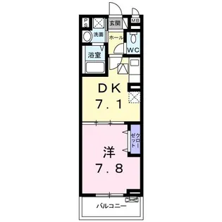 ロン ボヌール 宇治【1階】の間取り