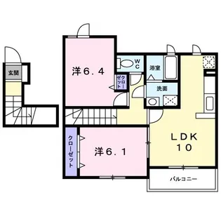 メゾンブリアン【2階】の間取り