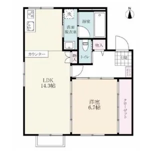 コスモタウン A棟【1階】の間取り