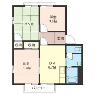ハイツチェリーブラッサムA【2階】の間取り