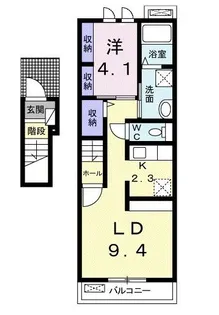ラブリー B【2階】の間取り