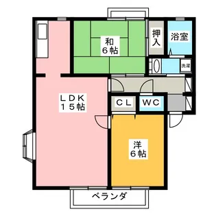 パインフォレストB【2階】の間取り