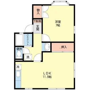 クレスト小串A棟【2階】の間取り