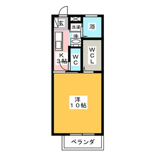 ロイヤルコートB【1階】の間取り