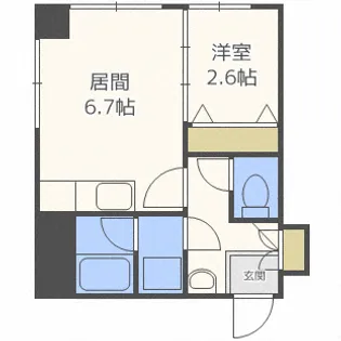 ラムズ西岡【6階】の間取り