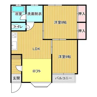 ヴィラ・ランコントレ D棟【2階】の間取り