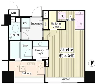 クオリア広尾【8階】の間取り