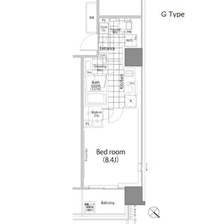 パークハビオ赤坂タワー【14階】の間取り