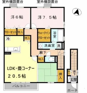 ヴェールトワ【2階】の間取り
