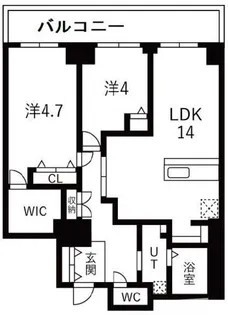 シティコート目黒4号棟【8階】の間取り