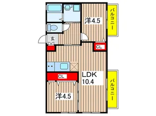 ブリ-ズ【2階】の間取り