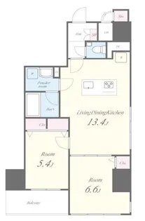 トラッド日本橋人形町【9階】の間取り