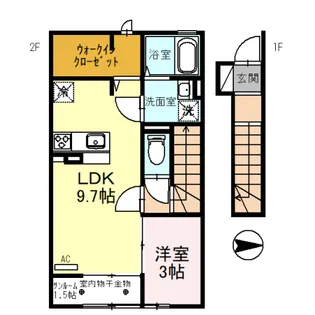 キキョウK.T/ツバキK.T キキョウK.T【2階】の間取り