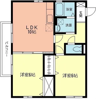 メゾンマロニエ【2階】の間取り