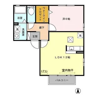 コルティーレ【1階】の間取り