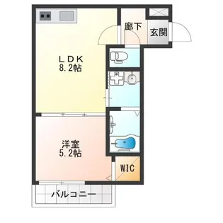 フジパレス帝塚山II番館【1階】の間取り