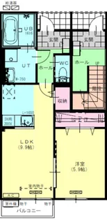 ラヴィエルジュ【1階】の間取り
