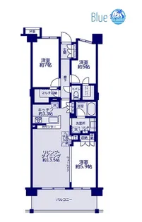 オーシャンステイツ湘南平塚グランフィールド【5階】の間取り