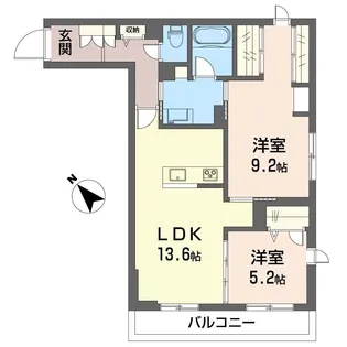 フェリシード野沢【2階】の間取り