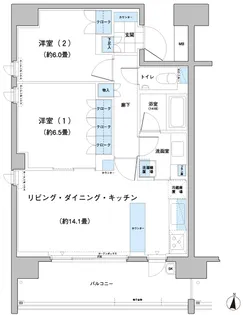 ガーデニエール砧レジデンス【2階】の間取り