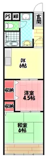 アサヒマンション【2階】の間取り