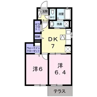 メゾン・ド・ソレイユIIB【1階】の間取り
