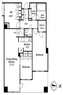 コスモリード南麻布の間取り