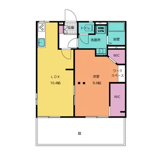 ライラックハイツB棟【1階】の間取り