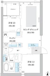 ガーデニエール砧WEST【5階】の間取り
