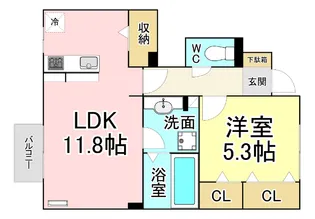 エスポワール下城野II【1階】の間取り