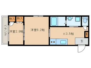 corindo.六本松【3階】の間取り