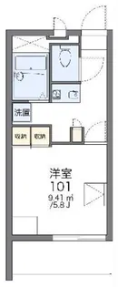 レオパレスオーロラ【3階】の間取り