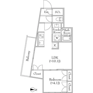 MEJIRORESIDENCE【4階】の間取り