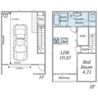 ガレージハウスひさごの間取り
