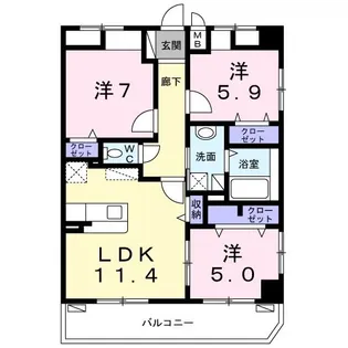 アーバン テラス【6階】の間取り