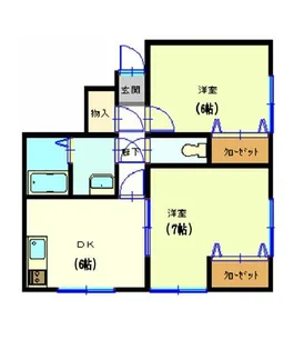 メイプル九番館【2階】の間取り