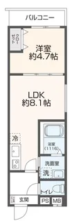 フジパレス八戸ノ里III番館【1階】の間取り