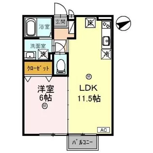 メゾン糺 B【1階】の間取り