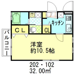 ボンメゾン【1階】の間取り