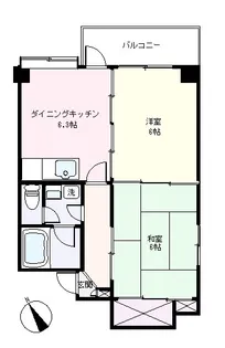 第五中央マンション【2階】の間取り