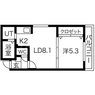シティレジデンス南6条【3階】の間取り