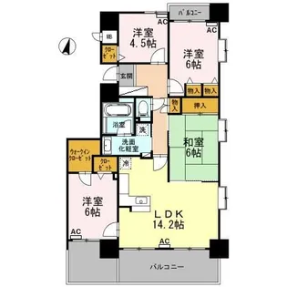 ダイアパレス金華橋 403号【4階】の間取り