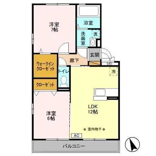 クレアール(緑区)【1階】の間取り