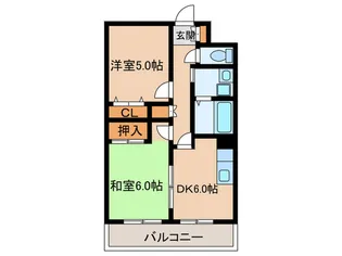 小石川ハイツ星座【6階】の間取り